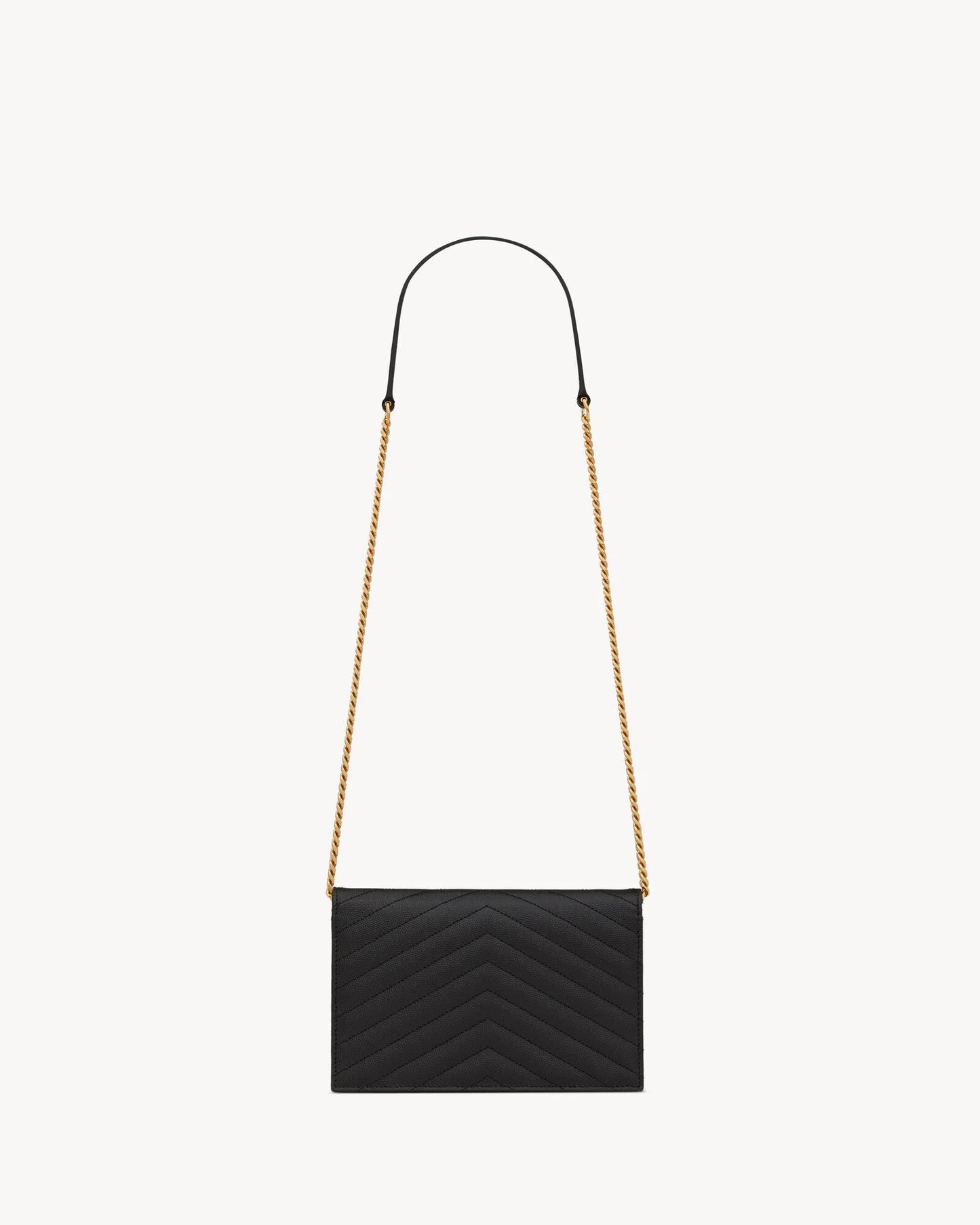 YSL - Cassandre Envelope Chain Wallet Black