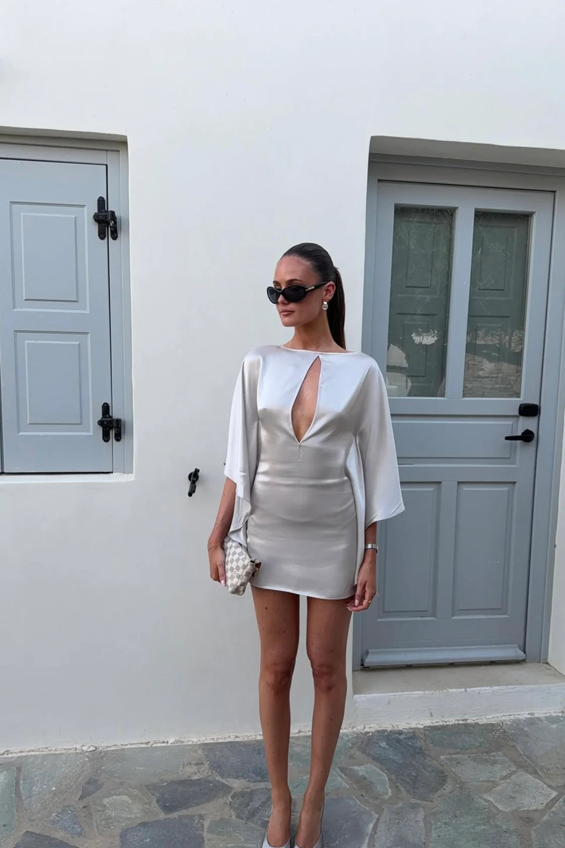 Ance Gria - Diana Silver Mini Dress
